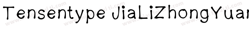 Tensentype JiaLiZhongYuanJF Regular字体转换